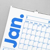 2026 Duvar Takvimi, 33X48 cm, A4, Spiralli Takvim, Önceki ve Sonraki Ay Takvim, Aylık Planlayıcı Takvim, Trend Mavi thumbnail 7