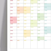 2026 Yıllık Planlayıcı Duvar Takvimi, Gökkuşağı Renkleri, Rainbow, Dikey thumbnail 5