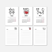 Mevsim Çocuklar 2026 Masa Takvimi | Ahşap Tabanlı Masa Takvimi thumbnail 2