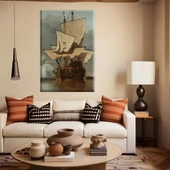 Yelkenli Gemiler Kanvas Tablo thumbnail 2