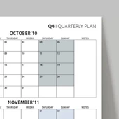 Üç Aylık Planlayıcı 2026 Duvar Takvimi, Ekim - Aralık 2026, 90 Günlük Planlama, Yılın Dördüncü Çeyreği Takvimi - 50x70cm thumbnail 5