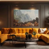 Dağların Manzarası Kanvas Tablo thumbnail 2