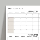 Amerikan Standardı Takvim, Üç Aylık Planlayıcı 2026 Duvar Takvimi, Ocak - Mart 2026, 90 Günlük Planlama, Yılın Birinci Ç thumbnail 4