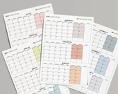 Üç Aylık Planlayıcı 2026 Duvar Takvimi Seti, 90 Günlük Planlama, 2026 Duvar Planlayıcı Takvim, Boho Renkler, 12 Hafta Pl thumbnail 8