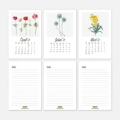 Vintage Çiçekler 2026 Masa Takvimi thumbnail 3