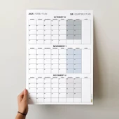 Üç Aylık Planlayıcı 2026 Duvar Takvimi, Ekim - Aralık 2026, 90 Günlük Planlama, Yılın Dördüncü Çeyreği Takvimi - 70x100c thumbnail 2