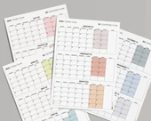 Üç Aylık Planlayıcı 2026 Duvar Takvimi Seti, 90 Günlük Planlama, 2026 Duvar Planlayıcı Takvim, Boho Renkler, 12 Hafta Pl thumbnail 8