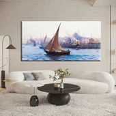 Boğazda Yelken Kanvas Tablo thumbnail 1