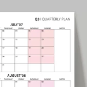 Üç Aylık Planlayıcı 2026 Duvar Takvimi Seti, 90 Günlük Planlama, 2026 Duvar Planlayıcı Takvim, Boho Renkler, 12 Hafta Pl thumbnail 6