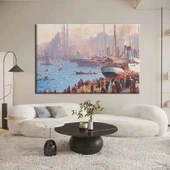 Liman Şehri İzlenimleri Kanvas Tablo thumbnail 1
