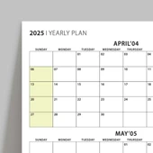 Amerikan Standardı Takvim, Üç Aylık Planlayıcı 2026 Duvar Takvimi, Nisan - Haziran 2026, 90 Günlük Planlama, Yılın İkinc thumbnail 4