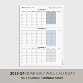 Üç Aylık Planlayıcı 2026 Duvar Takvimi, Ekim - Aralık 2026, 90 Günlük Planlama, Yılın Dördüncü Çeyreği Takvimi - 50x70cm thumbnail 3