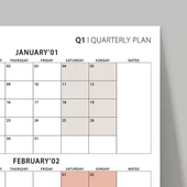 Üç Aylık Planlayıcı 2026 Duvar Takvimi, Ocak - Mart 2026, 90 Günlük Planlama, Yılın Birinci Çeyreği Takvimi - 70x100cm thumbnail 5