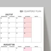 Amerikan Standardı Takvim, Üç Aylık Planlayıcı 2026 Duvar Takvimi Seti, 90 Günlük Planlama, 2026 Duvar Planlayıcı Takvim thumbnail 6