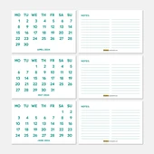 2026 Takvimi, 2026 Masa Takvimi Yeşil Renk, 2026 Calendar, 2026 Desk Calendar Green Color thumbnail 4