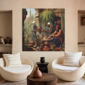 Bahçe Ziyafeti Kanvas Tablo thumbnail 2