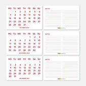 2026 Takvimi, 2026 Masa Takvimi Kırmızı Renk, 2026 Calendar, 2026 Desk Calendar Red Color thumbnail 6