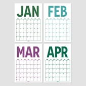 2026 Aylık Planlayıcı Duvar Takvimi, 33X48 cm, A4, Spiralli Takvim, Doğanın Renkleri thumbnail 5