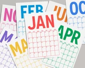 2026 Aylık Planlayıcı Duvar Takvimi, 33X48 cm & A4 Poster Takvim, Aile Takvimi, Gökkuşağı Renkleri - 3