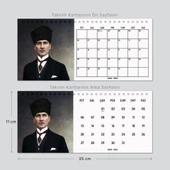 2026 Atatürk Fotoğraflı Takvim, Aylık Planlayıcı Takvim, Çift Taraflı Takvimi thumbnail 4