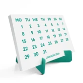 2026 Takvimi, 2026 Masa Takvimi Yeşil Renk, 2026 Calendar, 2026 Desk Calendar Green Color thumbnail 1