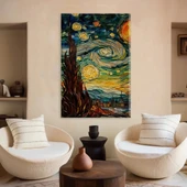 Yıldızlı Gece Görkemi Kanvas Tablo thumbnail 2