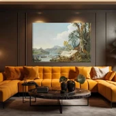 Göl Kenarı Yansımaları Kanvas Tablo thumbnail 2