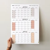 Amerikan Standardı Takvim, Üç Aylık Planlayıcı 2026 Duvar Takvimi, Ocak - Mart 2026, 90 Günlük Planlama, Yılın Birinci Ç thumbnail 2