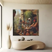 Bahçe Ziyafeti Kanvas Tablo thumbnail 1