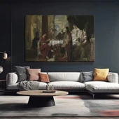 Akşam Sohbeti Kanvas Tablo thumbnail 1