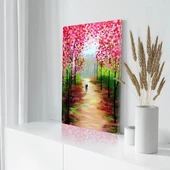 Çiçek Açan Yol Kanvas Tablo thumbnail 3