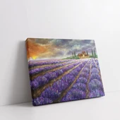 Lavanta Tarlalarının Büyüsü Kanvas Tablo thumbnail 2