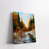 Kışın İlk Adımları Kanvas Tablo thumbnail 2