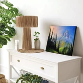 Dağların Arasındaki Yeşillik Kanvas Tablo thumbnail 3