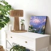 Dağların Mor Yansımaları Kanvas Tablo thumbnail 3