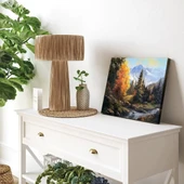 Sonbahar Akışı ve Dağ Kanvas Tablo thumbnail 3