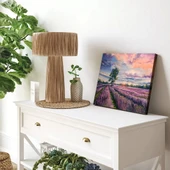 Lavanta Tarlaları ve Ağaç Kanvas Tablo thumbnail 3