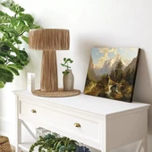 Dağ Evi Manzarası Kanvas Tablo thumbnail 3