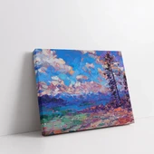 Göl Kenarı Sonbahar Kanvas Tablo thumbnail 2