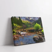 Akarsu Kenarı Sonbahar Kanvas Tablo thumbnail 2