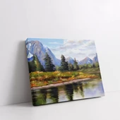 Yansımalı Dağ Manzarası Kanvas Tablo thumbnail 2