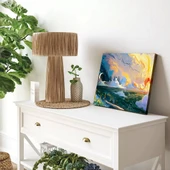 Kızıl Gökyüzü ve Bulutlar Kanvas Tablo thumbnail 3