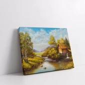 Sakin Nehir Kıyısı Kanvas Tablo thumbnail 2