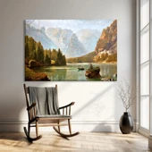 Dağ Gölü Sakinliği Kanvas Tablo thumbnail 1