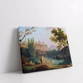 Gölet Yanı Pastoral Kanvas Tablo thumbnail 2