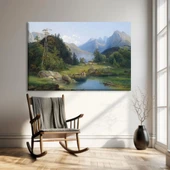 Gökyüzüne Uzanan Dağlar Kanvas Tablo thumbnail 1