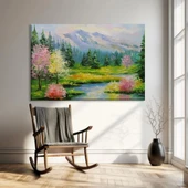 Dağ Yamacı Bahçesi Kanvas Tablo thumbnail 1