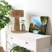 Dağ Nehri Manzarası Kanvas Tablo thumbnail 3