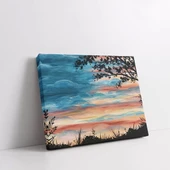 Günbatımı Silüeti Kanvas Tablo thumbnail 2