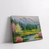Dağ Yamacı Bahçesi Kanvas Tablo thumbnail 2
